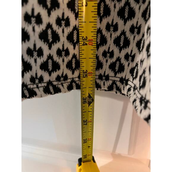 Xhilaration Black White Geometric Dress XL NWT Sleeveless Knit Zip Back - Picture 11 of 11